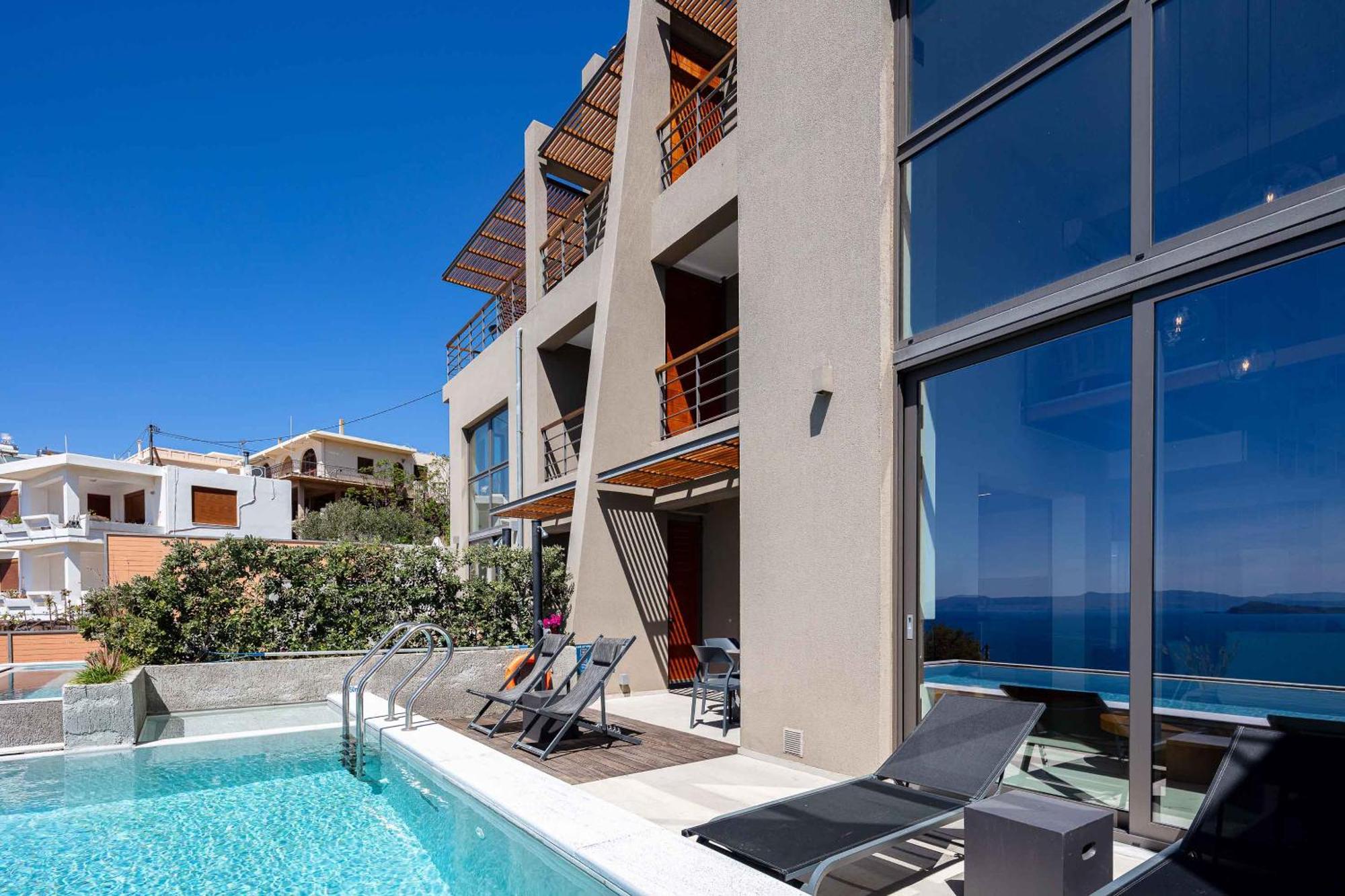 Omnia Luxury Villas - "Heated" Pools & Breathtaking Seaviews! Chania  Exteriér fotografie